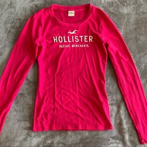 Hollister hot pink long sleeve
